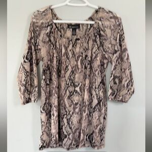 INC Snakeskin Print Top
